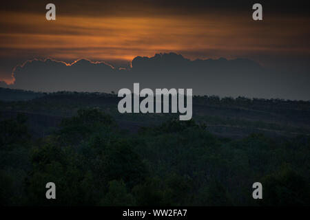 Sunset over the outback in the Kimberley, Western Australia with dramatic clouds Stock Photo