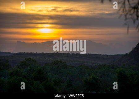 Sunset over the outback in the Kimberley, Western Australia with dramatic clouds Stock Photo