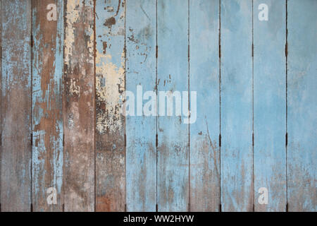 Rustic Old blue wooden background. wood planks. Stock Photo