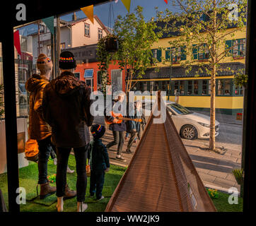 Store front, street scenes, downtown Reykjavik, Iceland Stock Photo