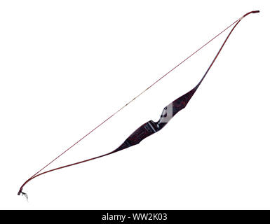 Wooden bow, isolated on white background. Stock Photo