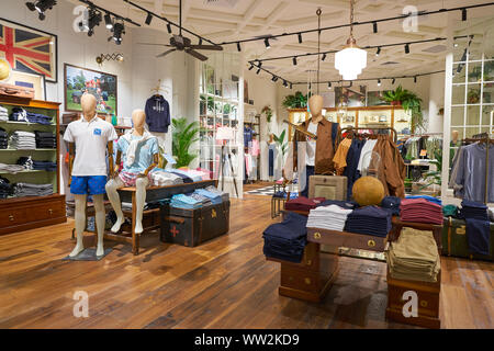 SINGAPORE - CIRCA APRIL, 2019: interior shot of Polo Ralph Lauren