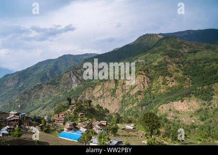 Valley of Ghar Khola river in vicinities of Ghara village, Annapurna ...