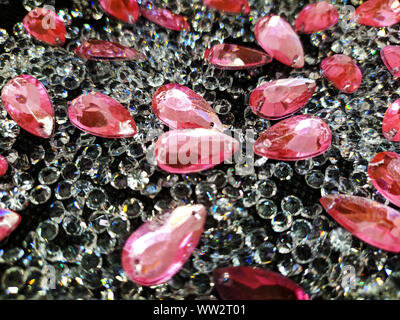 rhinestone swarovski crystal background, bling stones Stock Photo