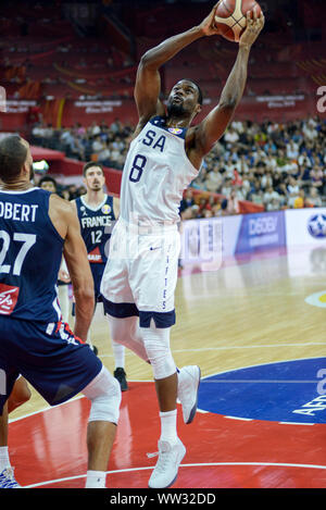 Harrison Barnes (United States) vs. France. FIBA Basketball World Cup China 2019, Quarter Finals Stock Photo