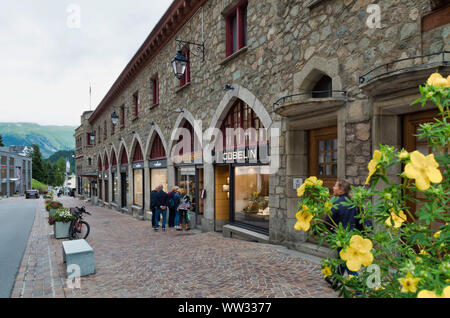 Street in the Center of St. Moritz, Switzerland