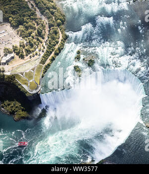 Aerial view of Niagara waterfall. Stock Photo