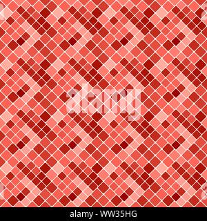 Seamless square pattern background - red abstract vector graphic design from diagonal squares Stock Vector