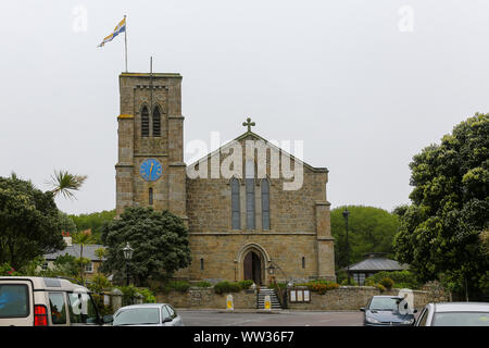 St Mary the Virgin Church, Hugh Town, St Mary's Island, Isles of Scilly, England, UK Stock Photo