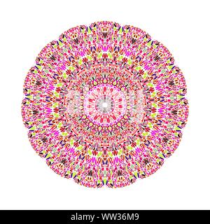 Round circular abstract petal pattern mandala - ornamental vector graphic design from geometrical shapes Stock Vector