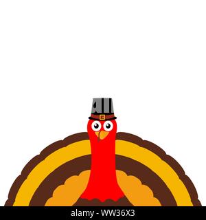 Turkey Pilgrimin on Thanksgiving Day Stock Vector