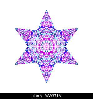 Colorful abstract stone ornament star symbol template - ornamental geometrical vector design element Stock Vector