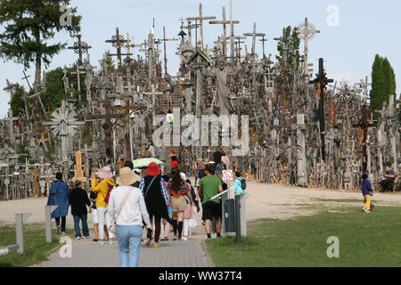 Is a place of pilgrimage and a tourist destination that is located near the Lithuanian city of Šiauliai, is a small hill on which stand many crosses Stock Photo