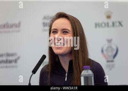 Gleneagles, Scotland 12th September 2019. A final day of practice and press conferences ahead of the Solheim Cup 2019 on the PGA Centenary course. Stock Photo