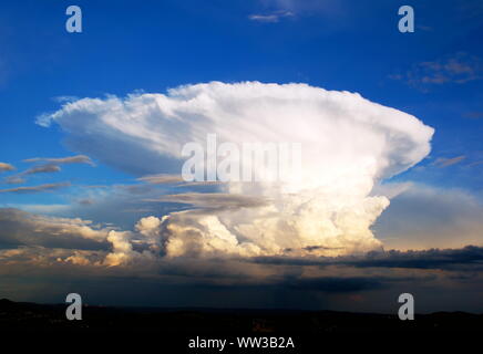 Big cumulonimbus in the sky   blue. Stock Photo