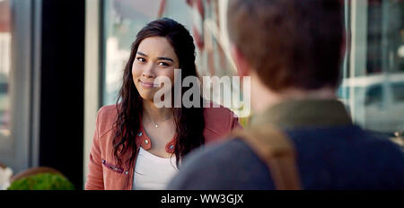 USA. Adam Devine and Alexandra Shipp in a scene from the