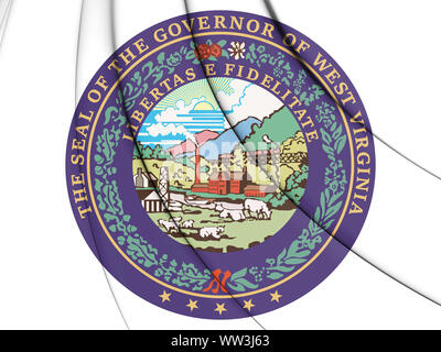 3D Governor of West Virginia seal, USA. 3D Illustration. Stock Photo