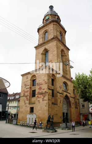 Hafenmarktturm, Überrest der Kirche des ehemaligenBarfüsser-Klosters der Farnziskaner, Heilbronn, Baden-Württemberg, Deutschland Stock Photo