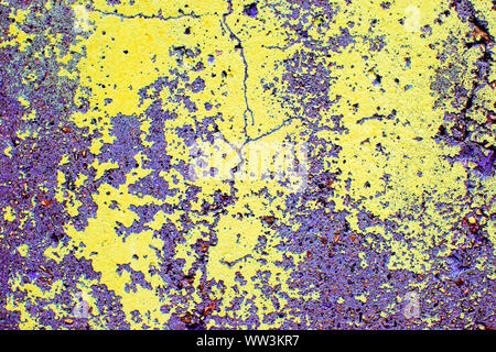 Colorful texture for designer background. Background in neon colors. Abstract background of cracked paint. Great for design and texture background. Stock Photo
