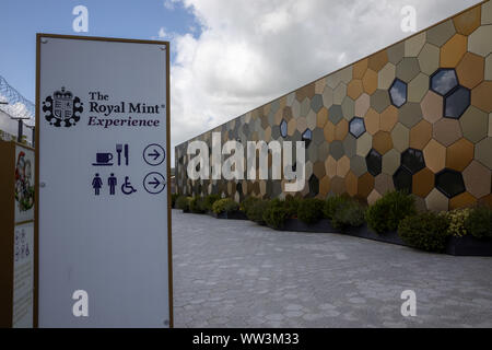 Entrance to The Royal Mint, Llantrisant, Pontyclun, Wales Stock Photo