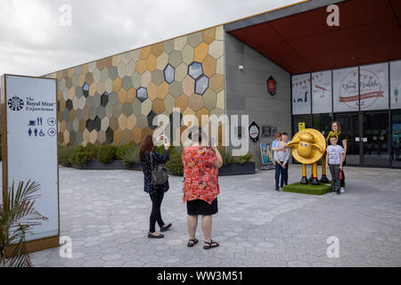 Entrance to The Royal Mint, Llantrisant, Pontyclun, Wales Stock Photo