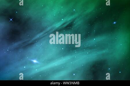 Space background. Cosmos realistic backdrop. Color galaxy and shining stars. Starry nebula with stardust and milky way. Universe with space objects. V Stock Vector