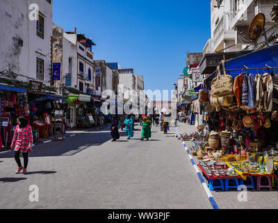 Morocco Essaouira beautiful blue Street Market Stock Photo