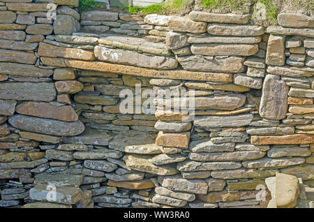 Skara Brae Neolitchic settlement  more than 5,000 years old is the best preserved Stone Age Neolithic village in northern Europe, Orkney, Scotland Stock Photo