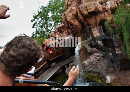 Big Thunder Mountain railroad Disneyland Stock Photo