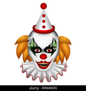 isolated creepy evil clown Stock Photo