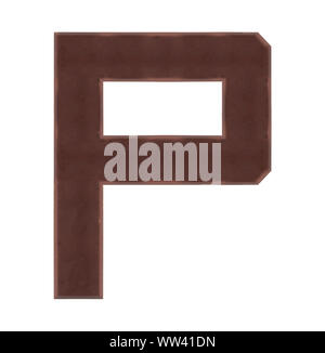 Isolate chocolate letter, alphabet on white background, love and valentine concept Stock Photo