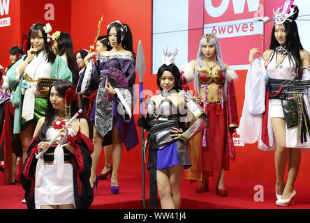 Japanese cosplayers Tokyo Game Show TGS 2019 Japan cosplay