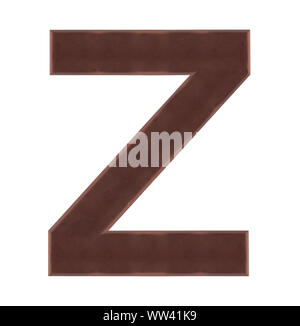 Isolate chocolate letter, alphabet on white background, love and valentine concept Stock Photo