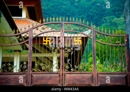Gate to Ulan Danu Buyan Temple - Bali - Indonesia Stock Photo