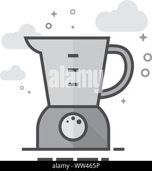 Juicer icon in flat outlined grayscale style. Vector illustration. Stock Vector