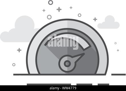 Dashboard icon in flat outlined grayscale style. Vector illustration. Stock Vector
