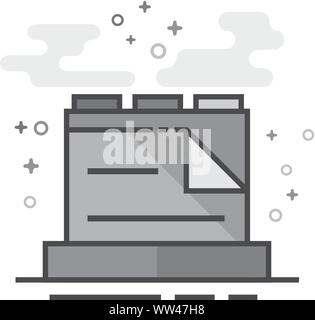 Medical records icon in flat outlined grayscale style. Vector illustration. Stock Vector
