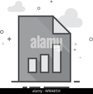 Businessman chart icon in flat outlined grayscale style. Vector illustration. Stock Vector