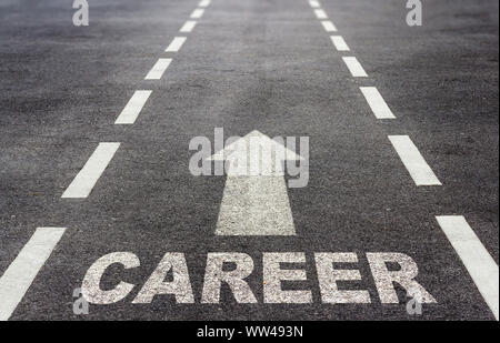 Road to career growth concept, path, human resource management Stock Photo