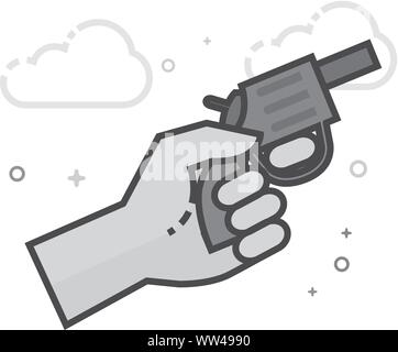Starting runner icon in flat outlined grayscale style. Vector ...