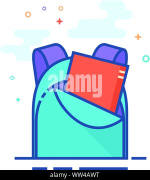 Outlined School Backpack Stock Illustration - Download Image Now - Coloring  Book Page - Illlustration Technique, Backpack, Back to School - iStock