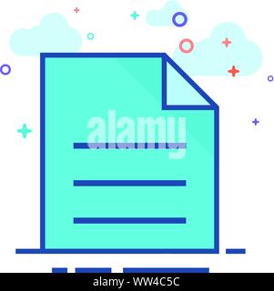 Text file format icon in outlined flat color style. Vector illustration. Stock Vector