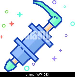 Bicycle hub icon in outlined flat color style. Vector illustration. Stock Vector