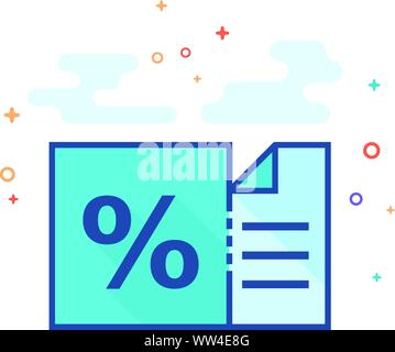 Discount ticket icon in outlined flat color style. Vector illustration. Stock Vector
