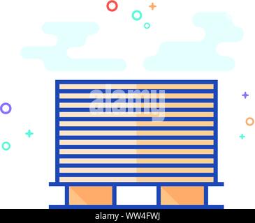Printing stack icon in outlined flat color style. Vector illustration. Stock Vector