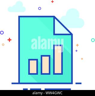 Businessman chart icon in outlined flat color style. Vector illustration. Stock Vector