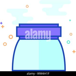 Printing magnifier icon in outlined flat color style. Vector illustration. Stock Vector