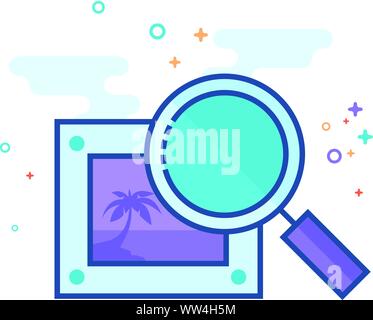 Printing quality control icon in outlined flat color style. Vector illustration. Stock Vector