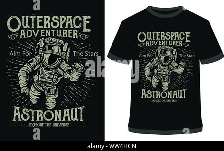 Adventure Vintage T-shirt Design Vector it can use for label, logo, sign, sticker or printing for the t-shirt. Stock Vector