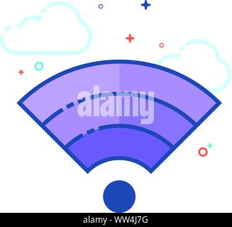 WiFi symbol icon in outlined flat color style. Vector illustration. Stock Vector